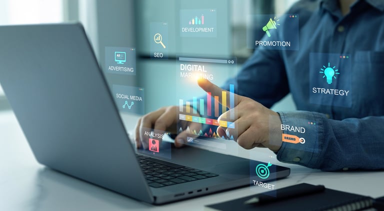 Digital marketing campaign results showing growth trajectory